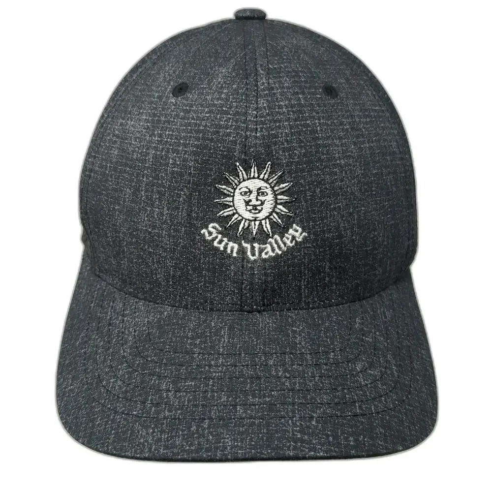 Adidas Snapback Gray Hat One Size Sun Valley Idaho Resort Golf Sun Face Logo